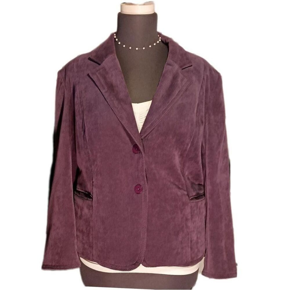 Plum Corduroy Blazer Jacket
